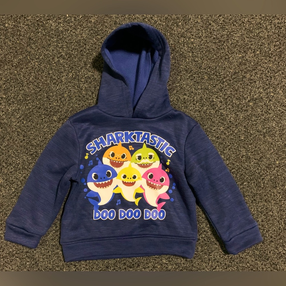 Pinkfong Baby Shark boy or girl size 2T pullover hoodie - worn once like new
